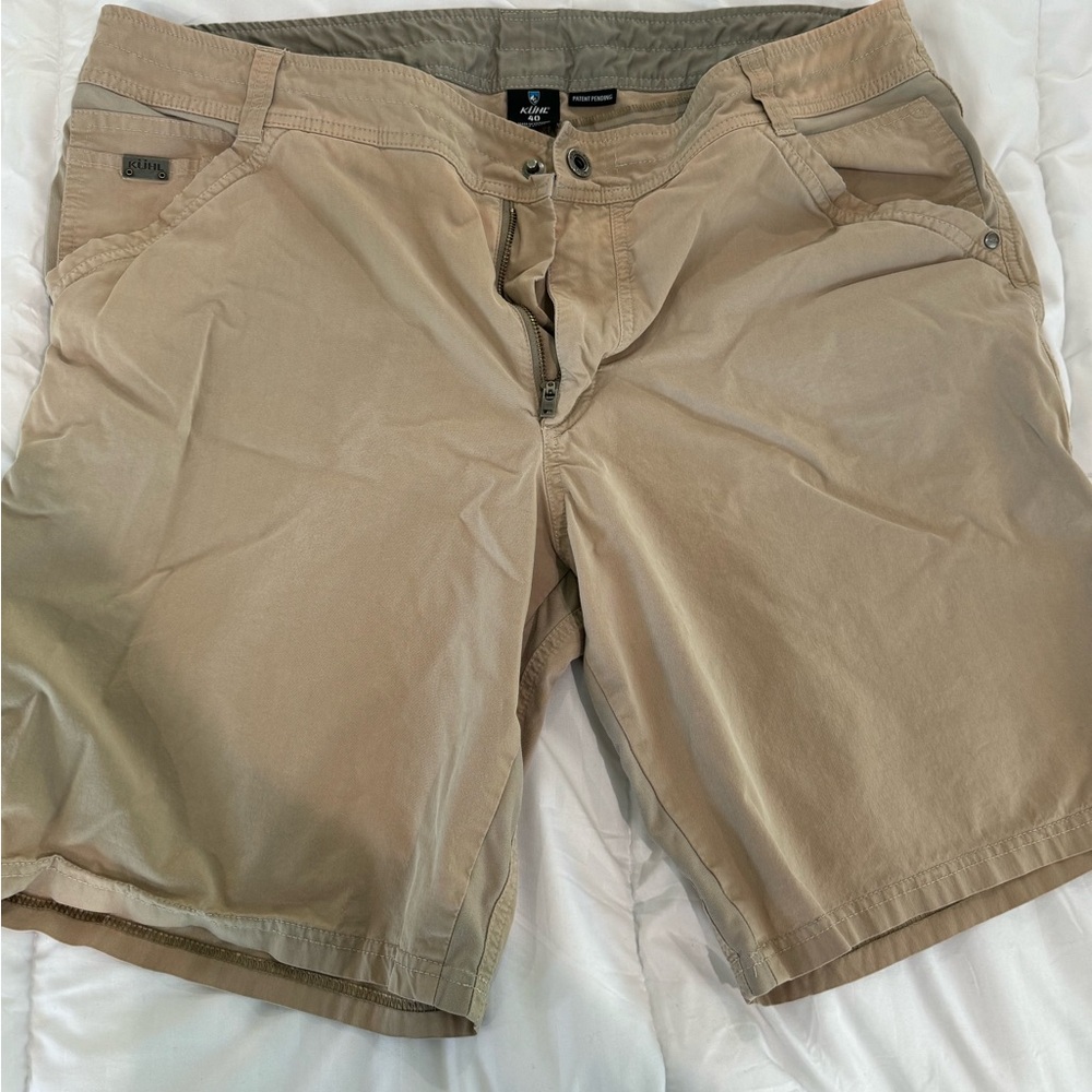 Kuhl Mens Shorts Radikl Beige Shorts Outdoor Hiking Pocket #5268 Sz 40 Pre-owned